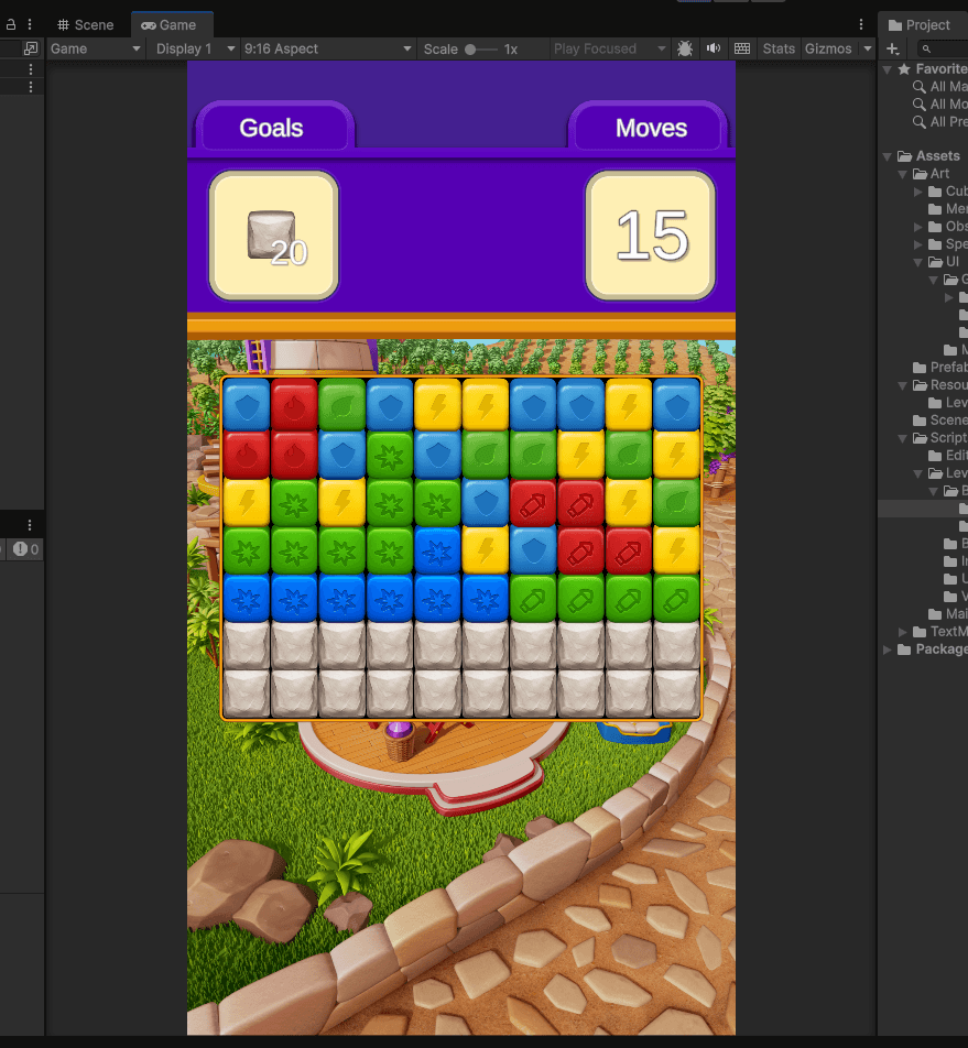 Blast game board mid-level